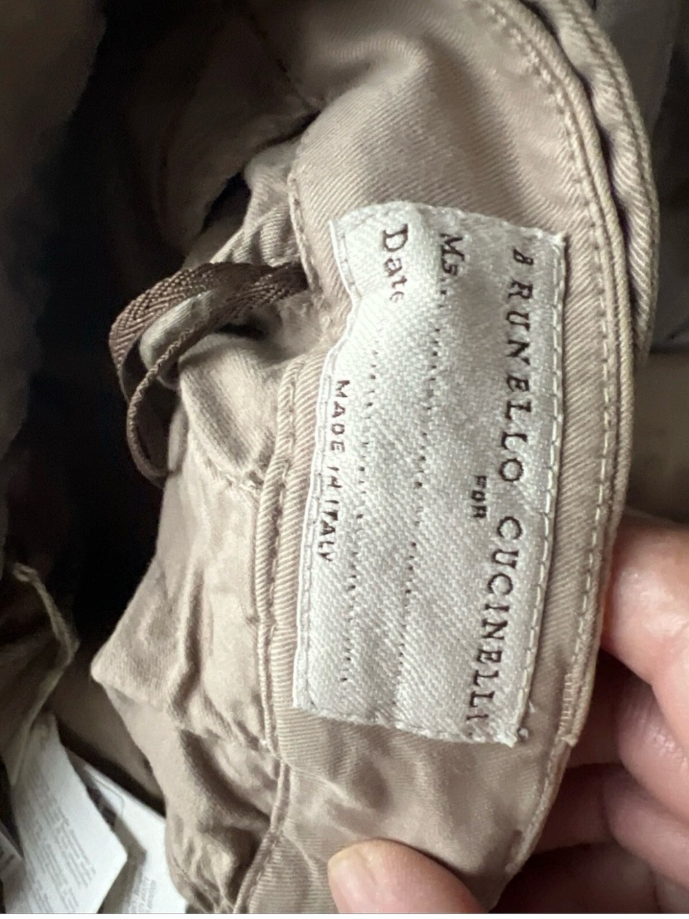 Brunello Cucinelli women’s Cotton twill Pleated belted tapered trousers 42/6 - Picture 5 of 7